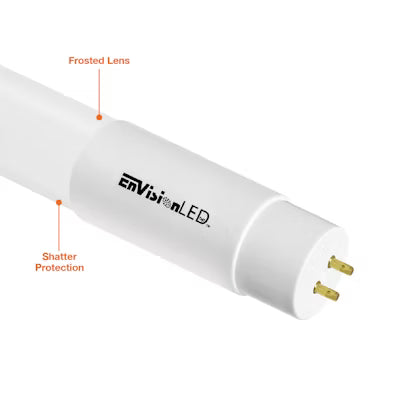Envision LED 4 ' T5 Glass + PC Coating Ballast Double Sided or AC Direct, 1CCT Selectable 40K, Frosted, LED-T5-DF-4FT-24W-40K