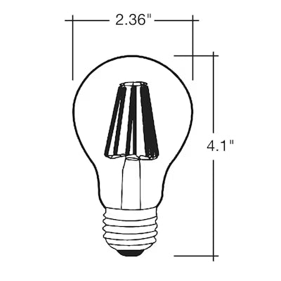 Envision LED Filament A19 Bulb Low Voltage, LED-FLM-A19-4W-30K-12V