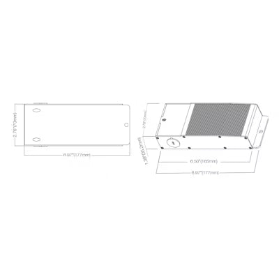 Envision LED Constant Voltage Class 2 Driver with Aluminum Casing, Black, CV-12V-DC-60W-DIM
