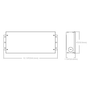 Envision LED Constant Voltage Class 2 Driver with Aluminum Casing, Black, CV-24V-DC-60W-DIM