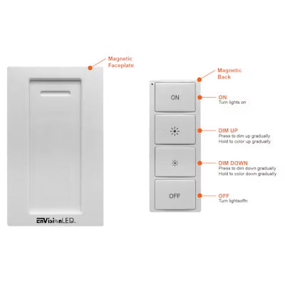 Envision LED Dimmer for S-Line Series Bluetooth Sensors, White, S-Line-DIM-BT