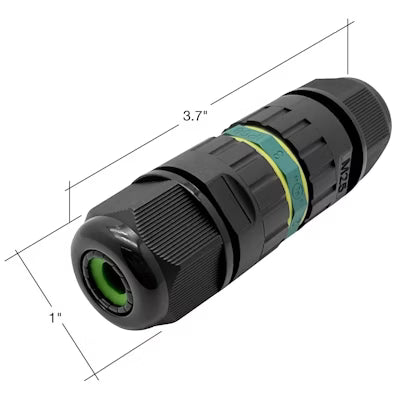 Envision LED Waterproof J-Box Coupling, 5-Wire, Black, JBX-WP-5P
