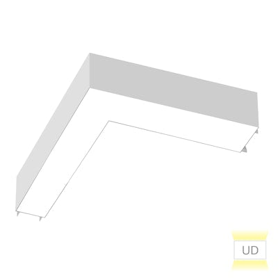 Envision LED ARCY-Line, 12x12" L-Shape Downlight, 5CCT Selectable 50k/40k/35k/30k/27k, White, LED-ALIN2-12x12-L-3P25-UD-5CCT-WH