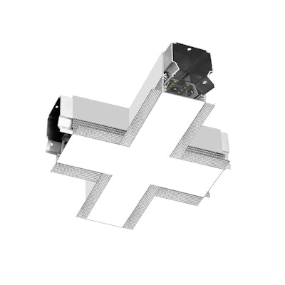 Envision LED X-Shape Connector Downlight Trimless, 5CCT Selectable 50k/40k/35k/30k/27k, White, LED-ALIN2-X-D-5CCT-WH-TML