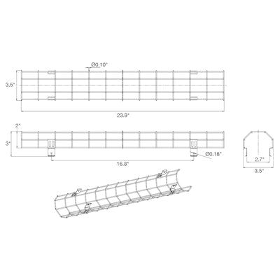 Envision LED 2' Long Wire Guard for 2' RST, RST-2FT-WG