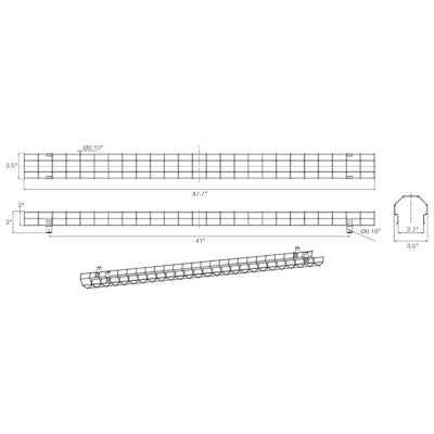 Envision LED 4' Long Wire Guard for 4, 8' RST, VPT-4FT-WG