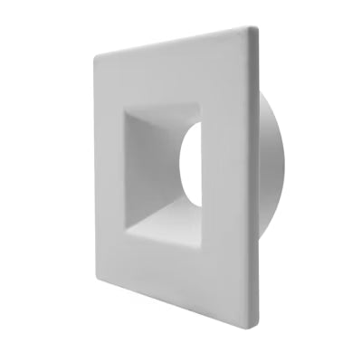 Envision LED DLJBX-1, Square Smooth Trim, White, DLJBX-1-TRIM-WH-SQ