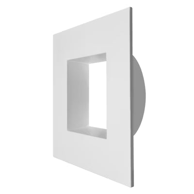 Envision LED MDJBX-3, Square Smooth Trim, WhiteMDJBX-4-TRIM-WH-SQ