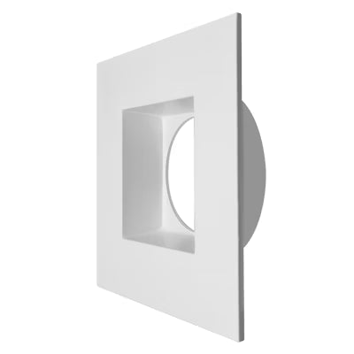Envision LED MDJBX-3, Square Smooth Trim, White, MDJBX-3-TRIM-WH-SQ