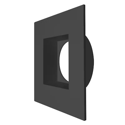 Envision LED MDJBX-3, Square Smooth Trim, Black, MDJBX-3-TRIM-BLK-SQ