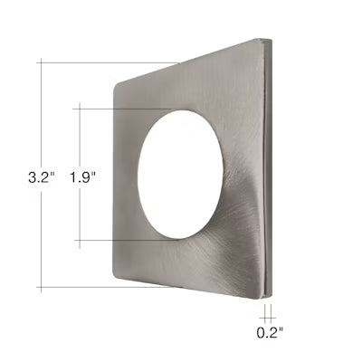 Envision LED 2" Smooth Square Trim, Brushed Nickel , DLJBX-2-TRIM-BN-S-SQ