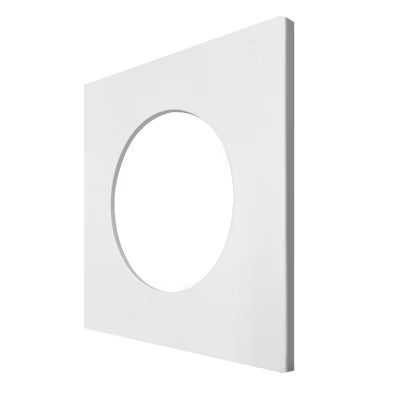 Envision LED 3" Gimbal Square Trim White Finish, White, DLJBX-ADJ-3-TRIM-WH-SQ
