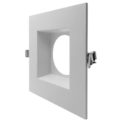 Envision LED 6" Regressed Gimbal Square Trim, White, DLJBX-6RG-TRIM-WH-SQ