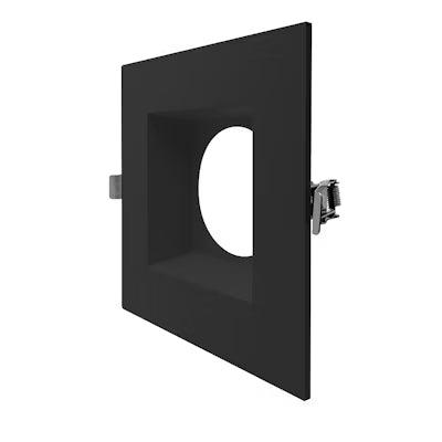 Envision LED 6" Regressed Gimbal Square Trim, Black, DLJBX-6RG-TRIM-BLK-SQ
