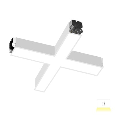 Envision LED ARCY-Line, 22x22" x-Shape Recessed Flange, 5CCT Selectable 50k/40k/35k/30k/27k, White, LED-ALIN2-22x22-x-3P50-D-5CCT-WH-RTK