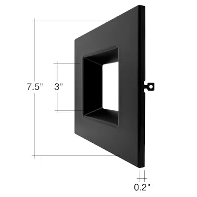 Envision LED DL-SQ-6  Smooth Trim, Black, DL-SQ-6-TRIM-BLK-SM
