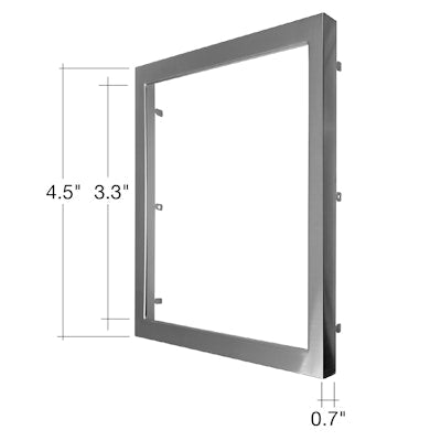 Envision LED SLDSKSQ, 5" Snap on Trim, Brushed Nickel, SLDSKSQ-5-TRIM-BNI