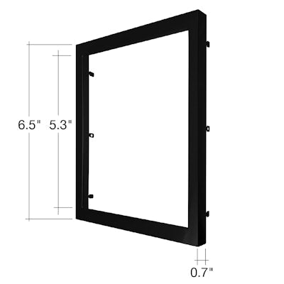 Envision LED SLDSKSQ, 7" Snap on Trim Black, Black, SLDSKSQ-7-TRIM-BLK