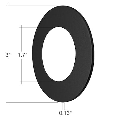 Envision LED Undercabinet Puck Trim , Black, LED-PCK-TRIM-BLK