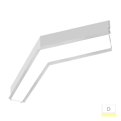 Envision LED ARCY-Line, 12x12" 120° L-Shape (Trimless), 5CCT Selectable 50k/40k/35k/30k/27k, White, LED-ALIN2-12x12-120L-3P25-D-5CCT-WH-TML