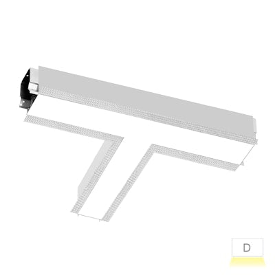Envision LED ARCY-Line, 22x10" T-Shape (Trimless), 5CCT Selectable 50k/40k/35k/30k/27k, White, LED-ALIN2-22x10-T-3P36-D-5CCT-WH-TML