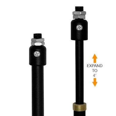 Envision LED Suspension Rod Kit 2'/4' length, Black, ALIN-2/4FT-SRK-BL