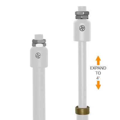 Envision LED Suspension Rod Kit 2'/4' length, ALIN-2/4FT-SRK-WH