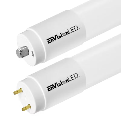 Envision LED 8 ' T8 Glass + PC Coating DUAL FIT Ballast, or AC Direct Double Sided w/ FA8 Single Pin Sockets, 1CCT Selectable 50K, Frosted, LED-T8-DF-GL-8'-42W-50K
