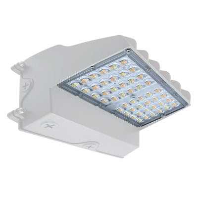 Envision LED Full-Cutoff Wall Pack, Flat-FC Line, 3CCT Selectable 30k/40k/50k, White, LED-WPFC-FL-5P60W-TRI-WH-PC