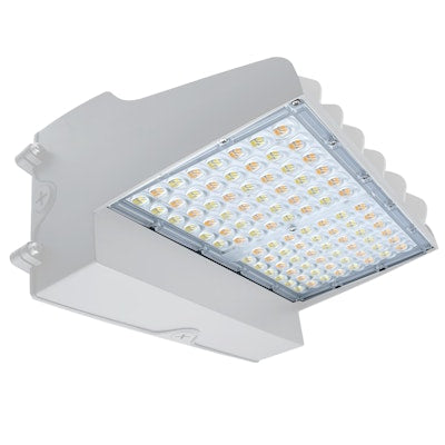 Envision LED Full-Cutoff Wall Pack, Flat-FC Line, 3CCT Selectable 30k/40k/50k, White, LED-WPFC-FL-5P120W-TRI-WH-PC