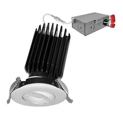 Envision LED 3" Gimbal Downlight, SnapTrim-Line, 5CCT Selectable 27K/30K/35K/40K/50K, White, LED-DLJBX-ADJ-3-12W-5CCT-WH-R