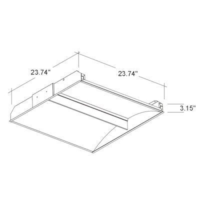 Envision LED 2X2 LED Center Basket Th" LuxLume Troffer, 4CCT Selectable 30k/35k/40k/50k, White, LED-CBT-TL-2X2-3P40-4CCT
