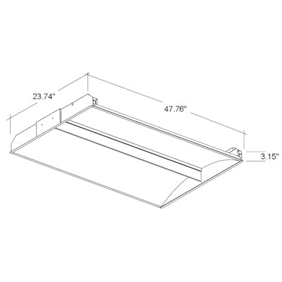 Envision LED 2X4 LED Center Basket Th" LuxLume Troffer, 4CCT Selectable 30k/35k/40k/50k, White, LED-CBT-TL-2X4-3P50-4CCT