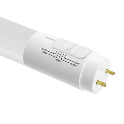 Envision LED 2 ' T8 Glass + PC Coating TRIPLE FIT Ballast, or AC Direct Single/Double, 5CCT Selectable 30K/35K/40K/50K/65K, Frosted, LED-T8-DF-GL-2FT-8W-5CCT