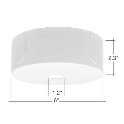 Envision LED Pendant Mount Deep Canopy, White, CACM-DP-PDM-WH