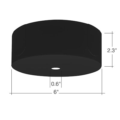 Envision LED Surface Mount Deep Canopy, Black, CACM-DP-SM-BL