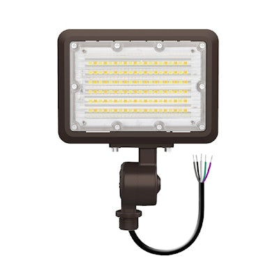 Envision LED Mini Area Floodlights, XS-Line, 3CCT Selectable 30k/40k/50k, Bronze, LED-FL-30W-TRI-BZ-KNYK-PC