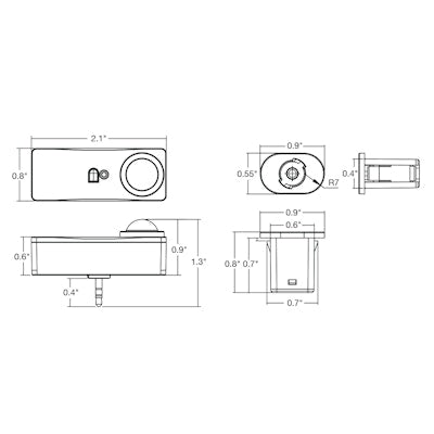 Envision LED Audio Jack SensorxSILVAIR Enabled, White, S-AUD-PIR-SL