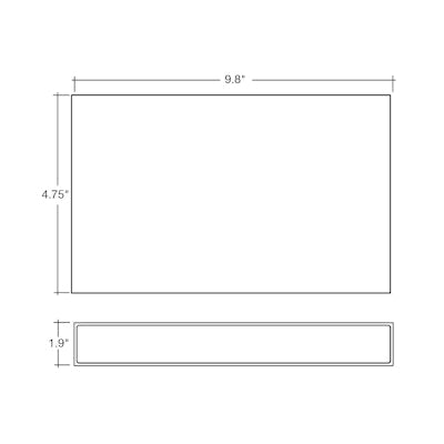 Envision LED 5" x10" Modern Square Sconce Light, M-Line, 5CCT Selectable 27k/30k/35k/40k/50k, White, LED-WSC-5X10-UD-24W-5CCT-WH