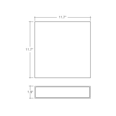 Envision LED 12" Modern Square Sconce Light, M-Line, 5CCT Selectable 27k/30k/35k/40k/50k, Black, LED-WSC-12-UD-30W-5CCT-BL
