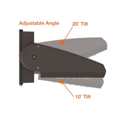 Envision LED Full Cut Off Wall Packs, ARCY-Line,  3CCT Selectable 30k/40k/50k,  Bronze, LED-WPFC-ARC-3P65-TRI-BZ-PC