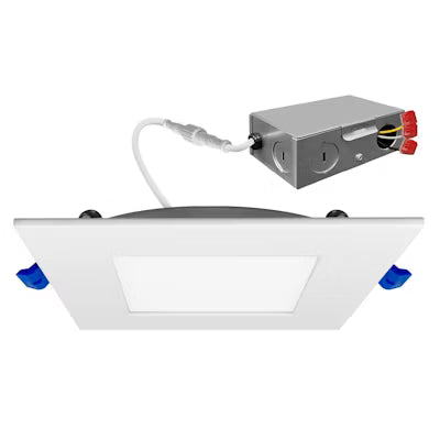 Envision LED 6" EXternal J-Box Square Downlight, Slim-Line, 5CCT Selectable 27K/30K/35K/40K/50K  White, LED-SL-PNL-6SQ-14W-5CCT-0/10V