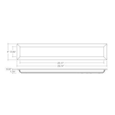 Envision LED 4" x2' LED Panel, Backlit-Line, 6CCT Selectable 27k/30k/35k/40k/50k/65k, White, LED-BPL-4iX2'-3M20-6CCT