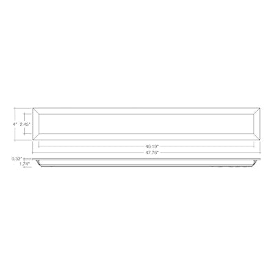 Envision LED 4" x4' LED Panel, Backlit-Line, 6CCT Selectable 27k/30k/35k/40k/50k/65k, White, LED-BPL-4iX4ft-3M40-6CCT