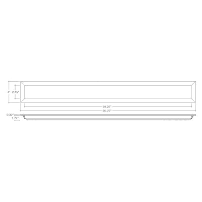Envision LED 4"x8' LED Panel, Backlit-Line, 6CCT Selectable 27k/30k/35k/40k/50k/65k, White, LED-BPL-4ix8ft-3M80-6CCT