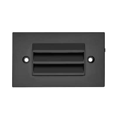 Envision LED Surface Mount Step Light - 5"ch Width - Louver, 5CCT Selectable 27K/30K/35K/40K/50K, Black, LED-STEP-LVR-SM-5-4W-5CCT-ALM-BL-LV