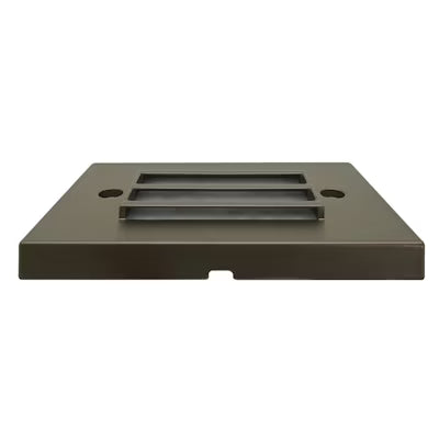 Envision LED Surface Mount Step Light - 5"ch Width - Louver, 5CCT Selectable 27K/30K/35K/40K/50K, Bronze, LED-STEP-LVR-SM-5-4W-5CCT-ALM-BZ-LV