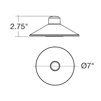 Envision LED Path Light Cap, Style 2, Matte Black, PL-H-BR-MBL-2