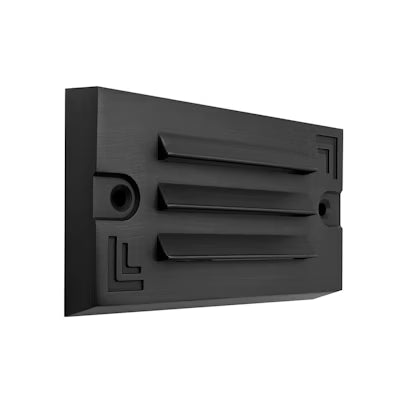 Envision LED Surface Mount Step Light - 5"ch Width - Louver, 5CCT Selectable 27K/30K/35K/40K/50K, Matte Black, LED-STEP-LVR-SM-5-3W-5CCT-BR-MBL-LV