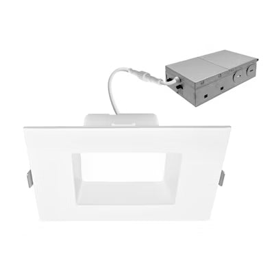 Envision LED 5/6" EXternal J-Box, SQ-Line, 5CCT Selectable 27K/30K/35K/40K/50K, White, LED-DL-SQ-EX-6-3P18-5CCT-WH-SM